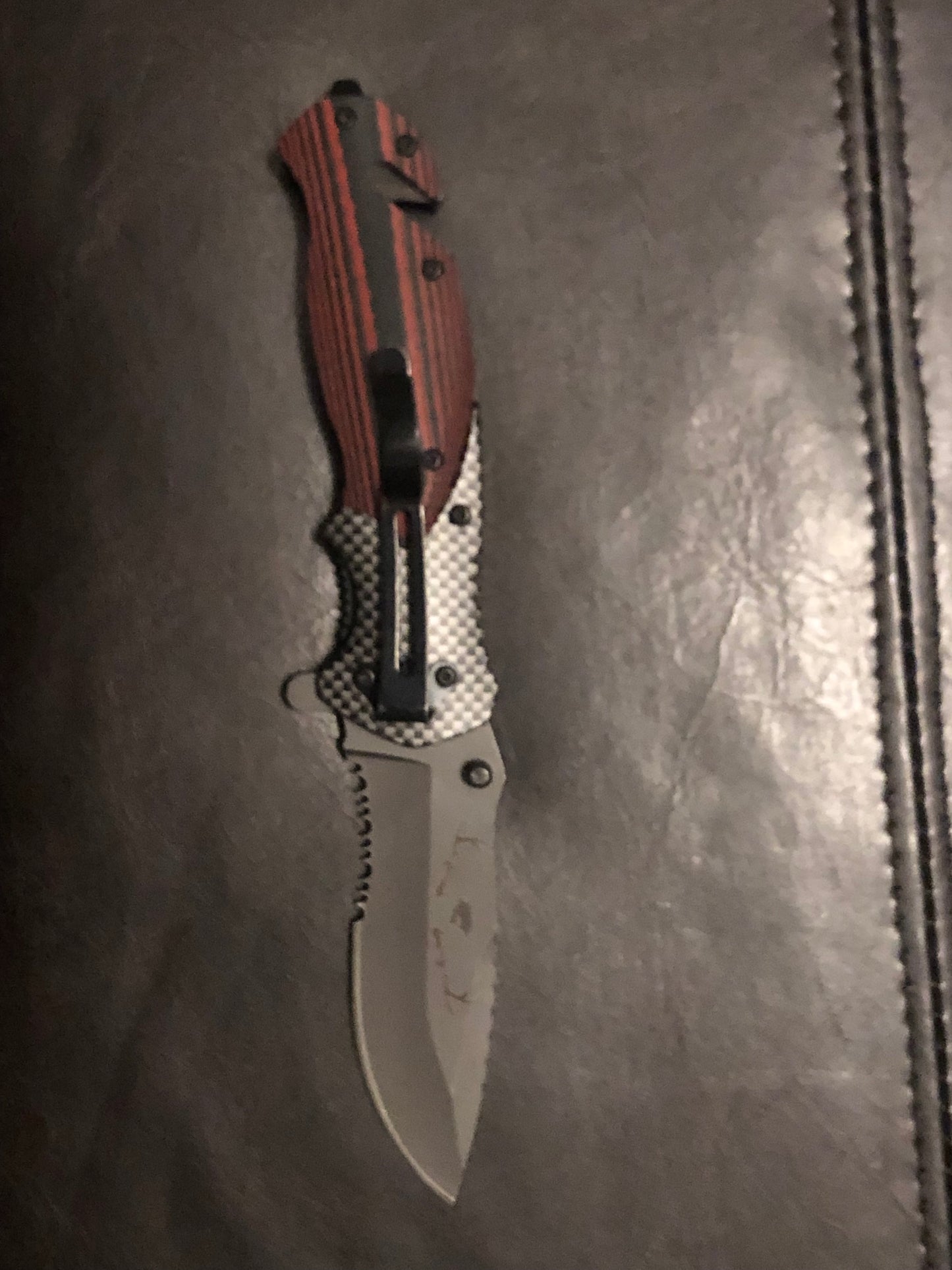 Engraved Hunting Knife