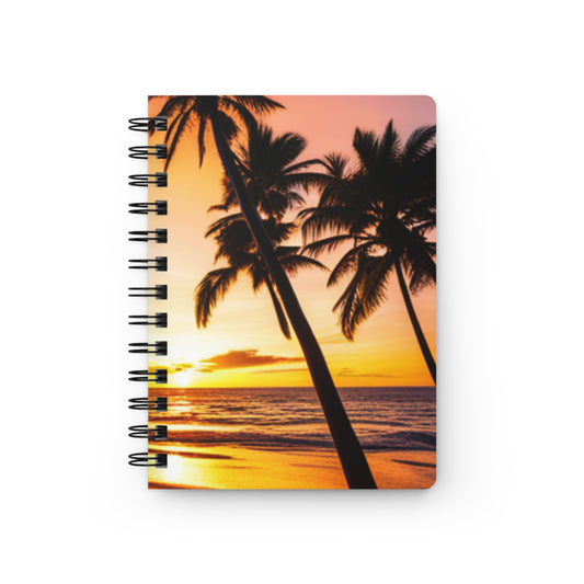 Palm Tree Sunset - Beautiful - Spiral Bound Journal