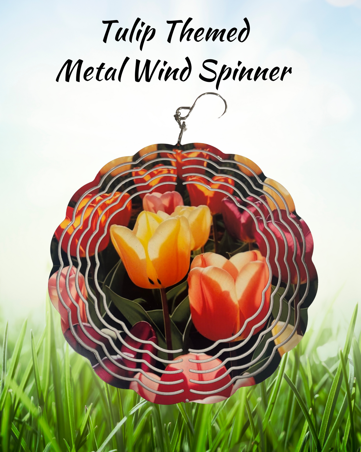 Spring Tulips Metal Wind Spinner