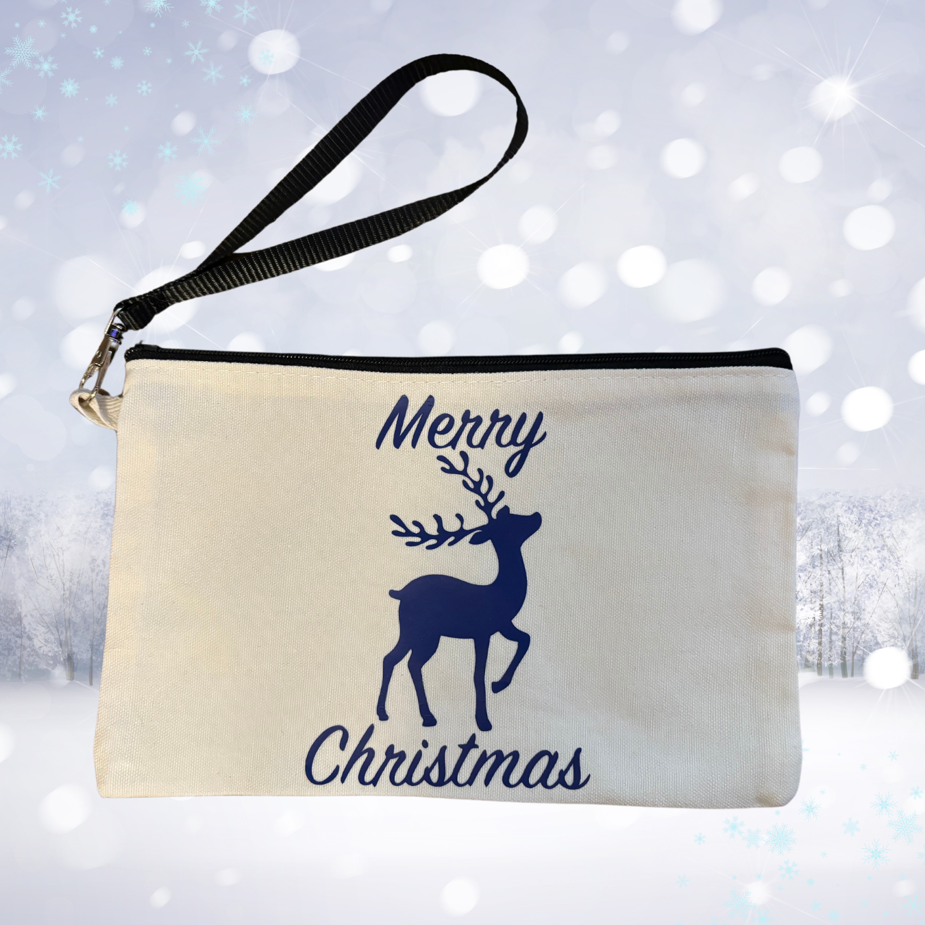 Reindeer Mini Wristlet Bag