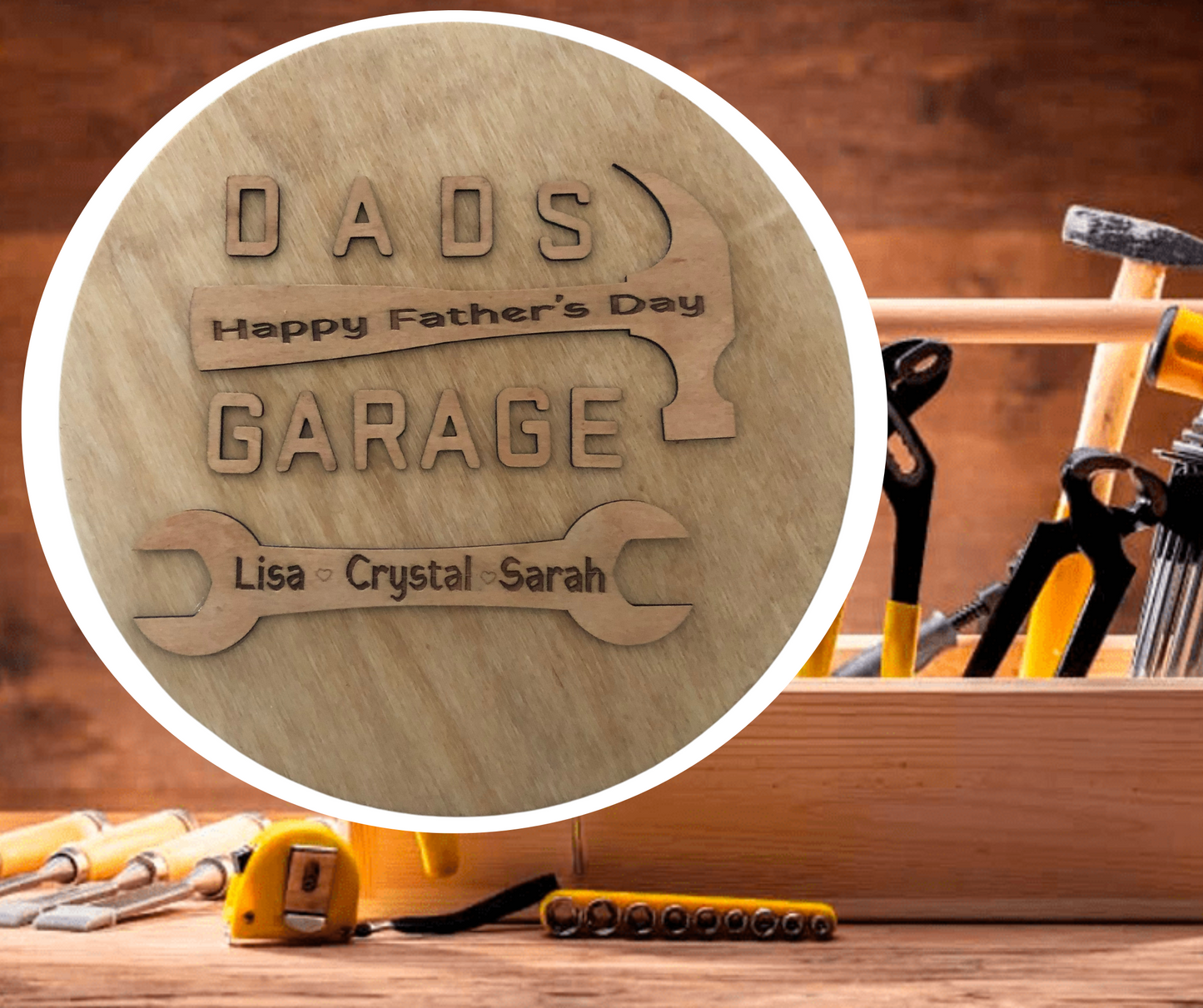 Dad's Garage Wood Sign