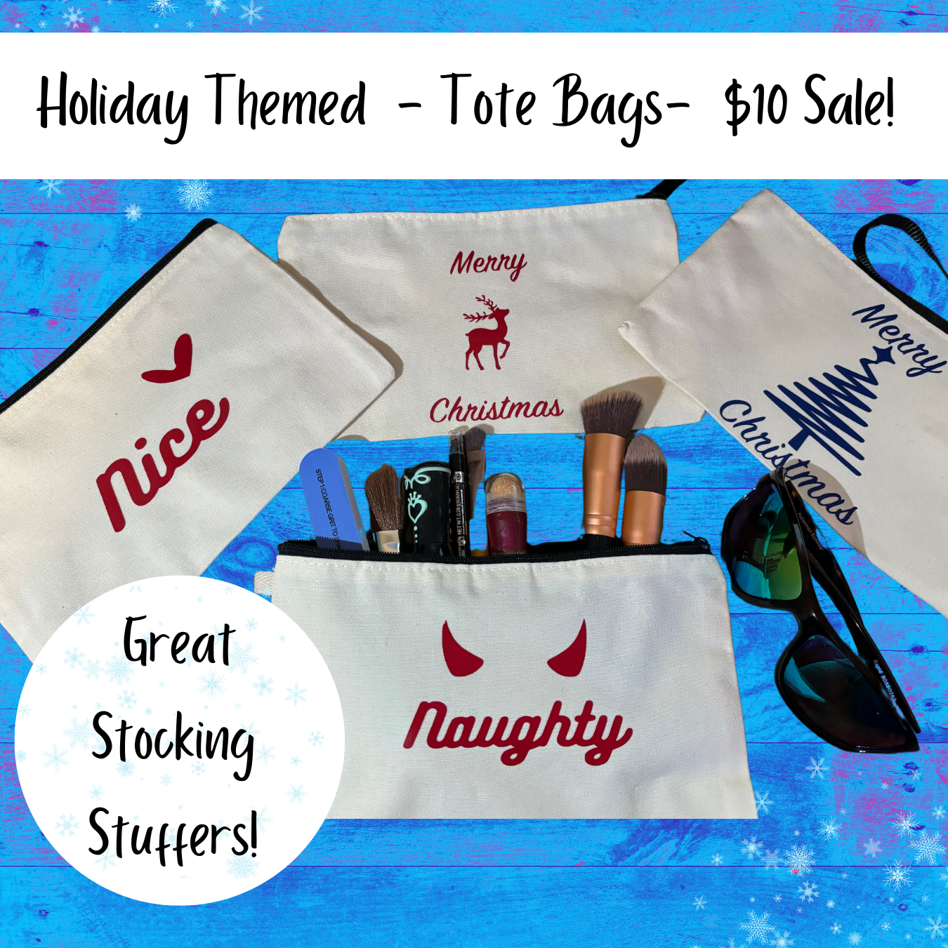 Reindeer Mini Wristlet Bag